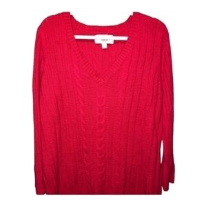 Avenue sweater collection size 14/16 red long sleeve sweater